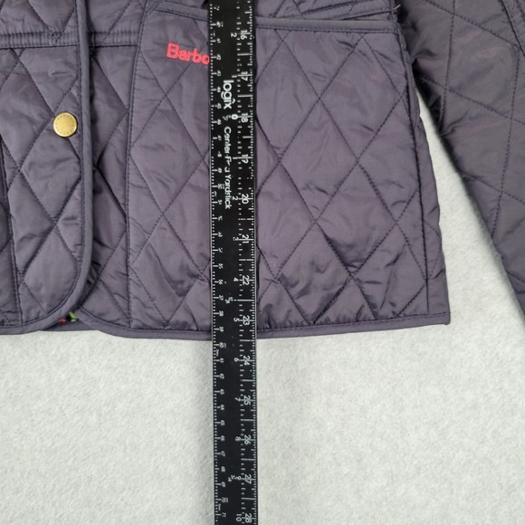 Barbour Annandale Ladies Quilted Jacket Navy Blue Floral Size US 4 UK 8 - Picture 6 of 12